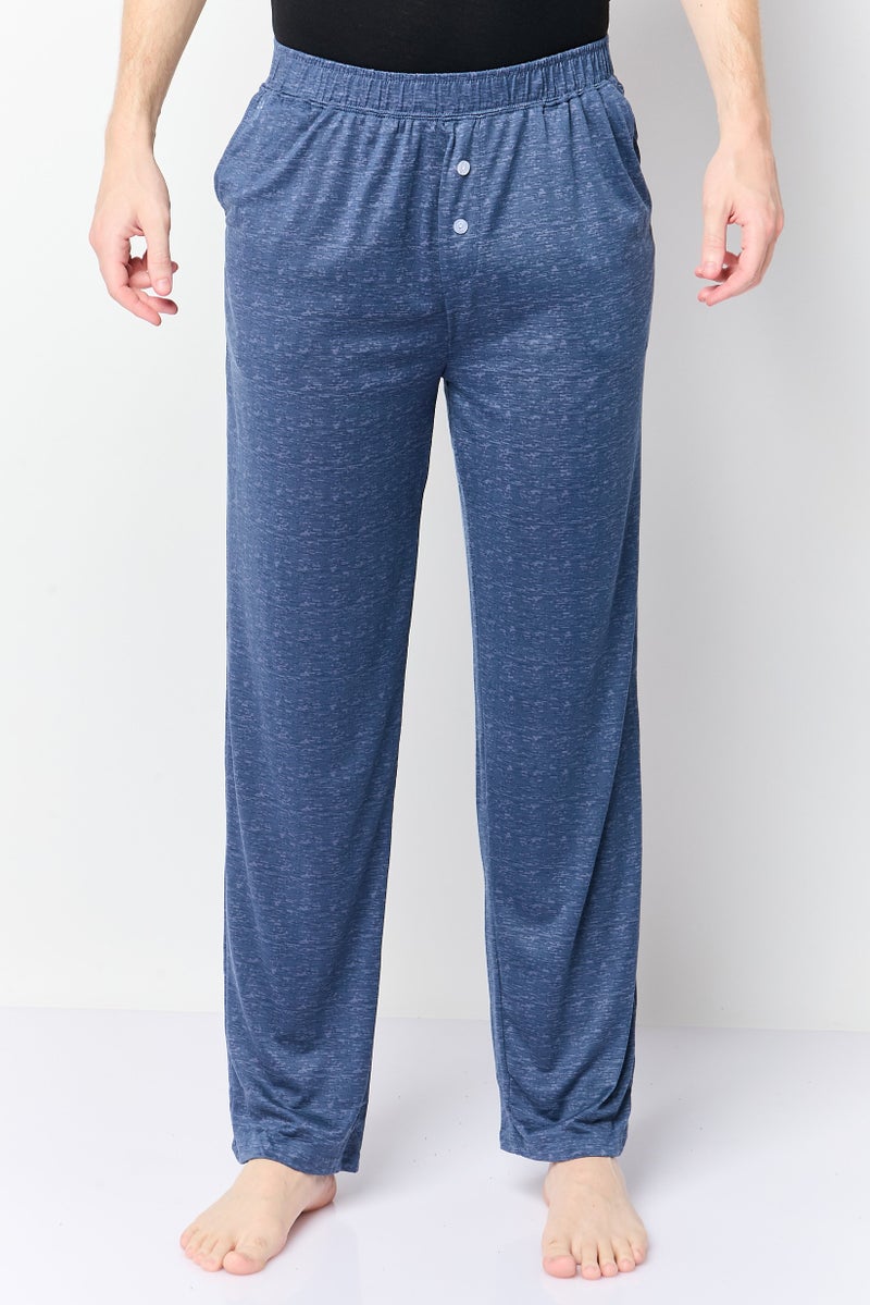 Frye Men Heather Pull On Sleepwear Pants, Blue - Image 1